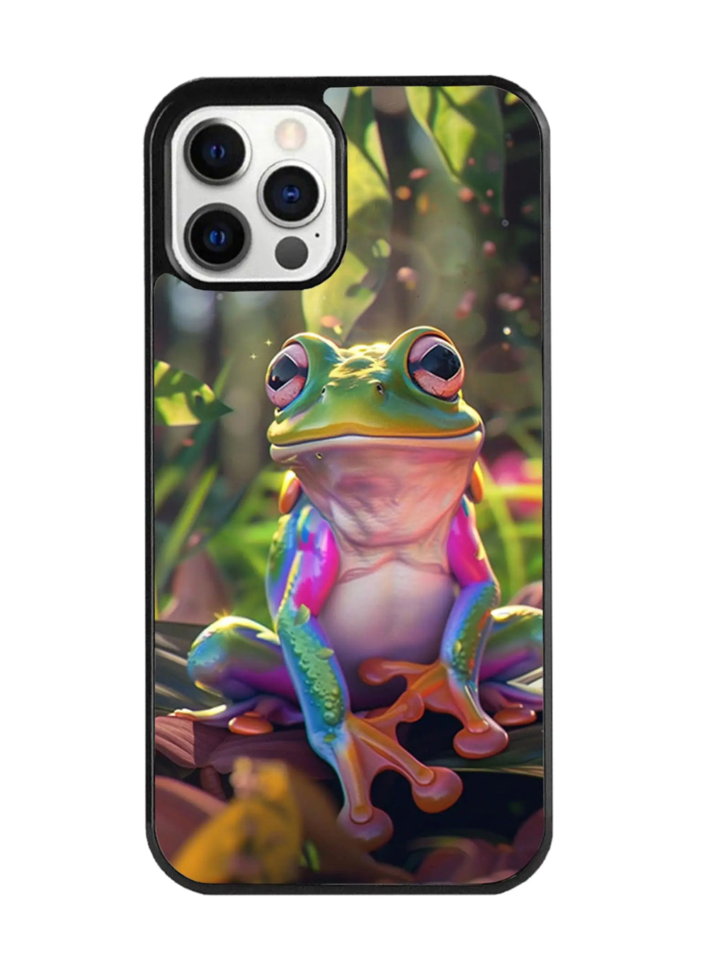 Jeuloth for iPhone 12 pro max Case - Colorful Frogs in The Sun Designed Phone Cases - TPU Phone Cases - Drop Protection